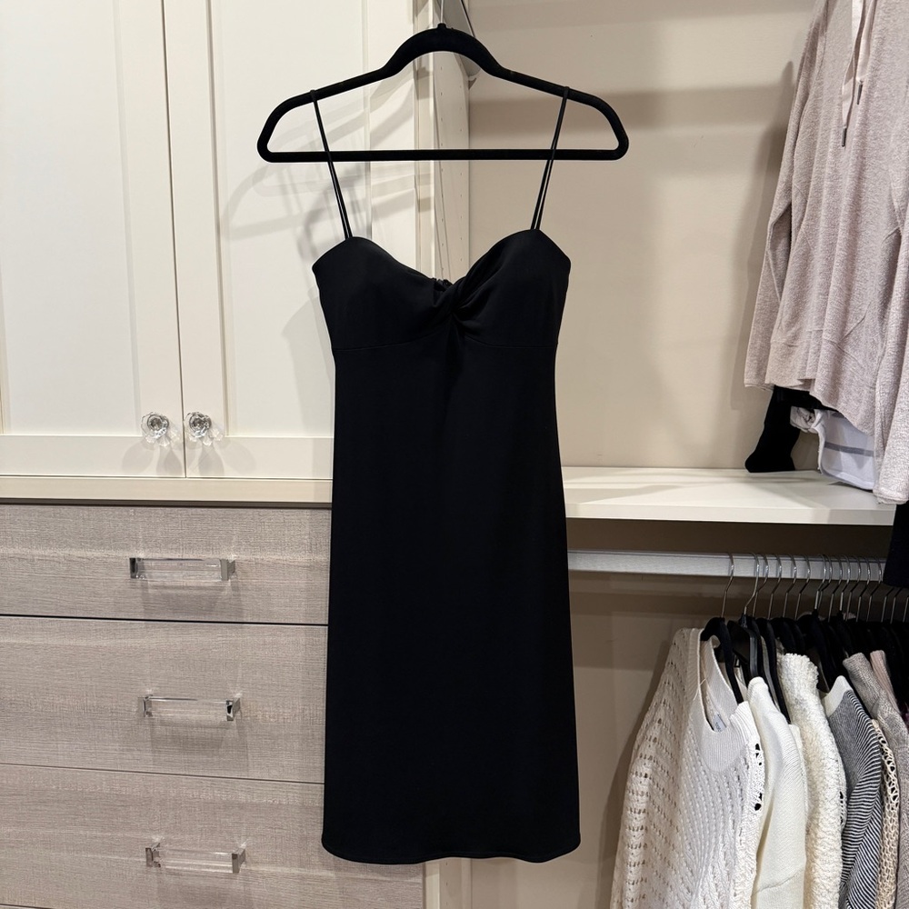 Laundry By Shelli Segal Black Strap Dress with built-in bra cups
